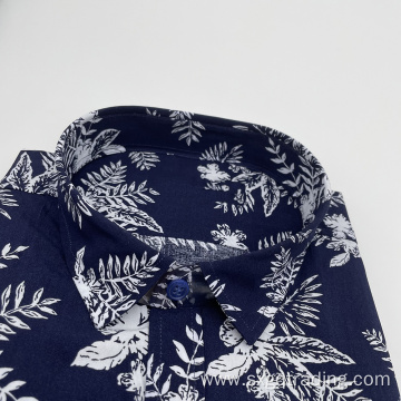 Hawaiian print pattern short sleeve shirts for men